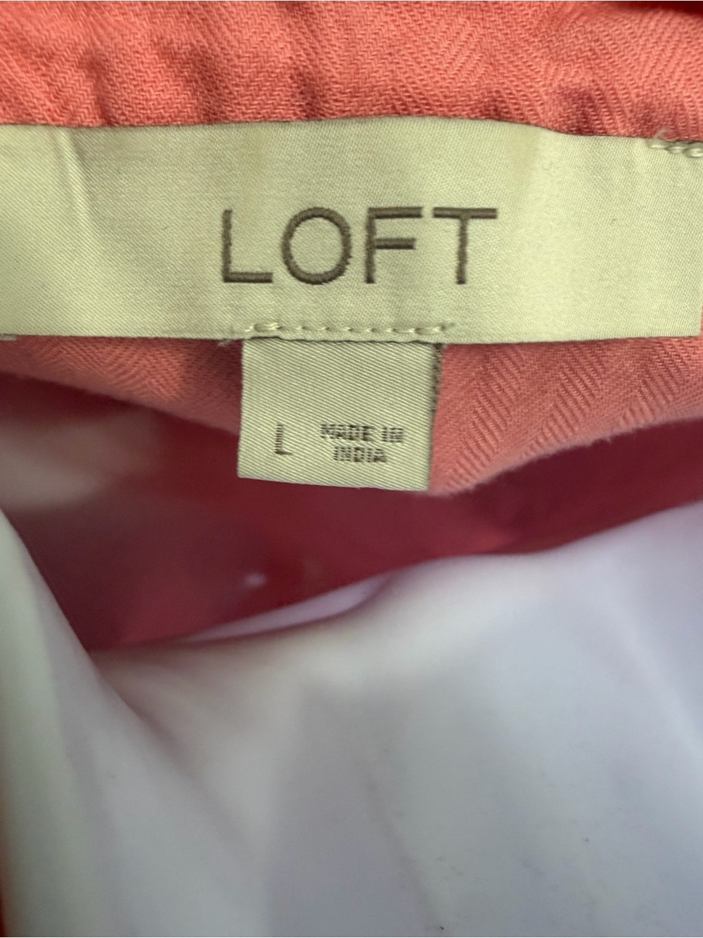 LOFT Coral Embroidered Ruffle Button-Front Tunic - Picture 4 of 5